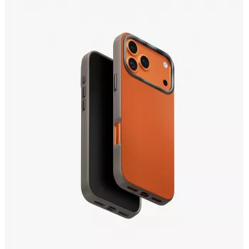 UNIQ Lyden DS Case for iPhone 17 Pro Max MagClick Charging Orange/Grey