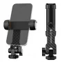 K&F Concept Tripod Mount Phone Holder with 1/4 inch Screw, 360° Rotation, for Smartphone, Black