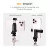 K&F Concept Tripod Mount Phone Holder with 1/4 inch Screw, 360° Rotation, for Smartphone, Black