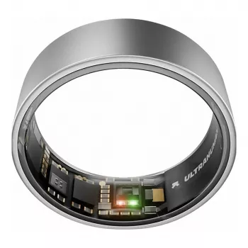 ULTRAHUMAN Ring Air - Smart Ring for Women and Men - Sleep and Fitness Tracking Wearable - Heart Rate - Smart Ring Raw Titanium Size 11