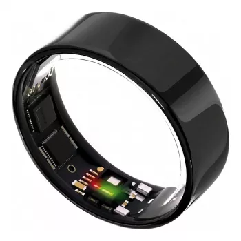 ULTRAHUMAN Ring Air - Smart Ring for Men and Women - Sleep and Fitness Tracking Wearable - Heart Rate - Smart Ring Aster Black Size 11