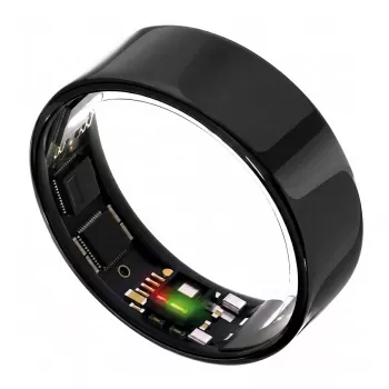 ULTRAHUMAN Ring Air - Smart Ring for Women and Men - Sleep and Fitness Tracking Wearable - Heart Rate - Smart Ring Aster Black Size 10