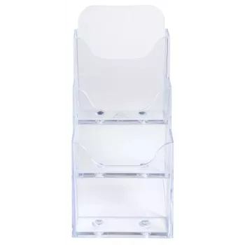 Exacompta DL Counter Display with 3 Pockets, Polystyrene, Transparent (73158D)