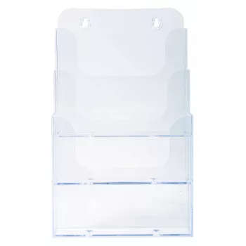 Exacompta A5 Literature Holder, 3 Sections, Polystyrene, 154 x 181 x 280 mm (75158D)
