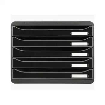 Exacompta BIG-BOX PLUS HORIZON Drawer Unit A4 Landscape, 355 x 270 x 271 mm, Black (308714D)
