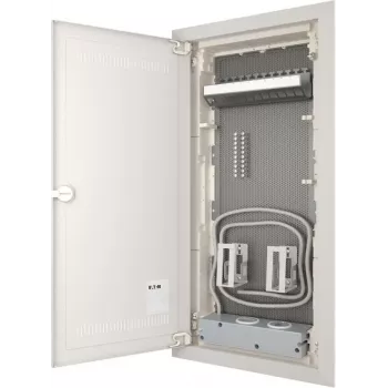 Eaton KLV-48HWM-W-F-VM 4-Row Cavity Wall Media Distribution Board, White (RAL 9016), 194711-MW