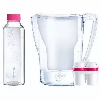 BWT AQUAlizer Home Manual Sparkling Water Maker 125626883 with Glass Bottle