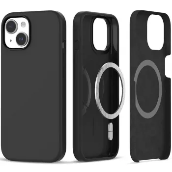 Tech-Proteckt Silicone MagSafe iPhone 15 Case Matte Black