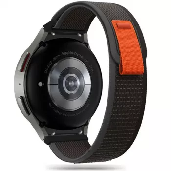 TECH-PROTECT Nylon Samsung Galaxy Watch 4 / 5 / 5 Pro / 6 / 7 / FE Black/Orange