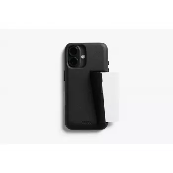Bellroy Leather Card Case for iPhone 16, Black