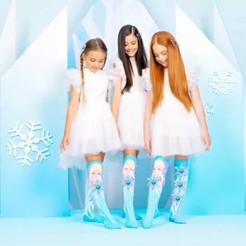 MADMIA Children's Knee-High Socks Frozen Elsa 3D Print - 1 Pair