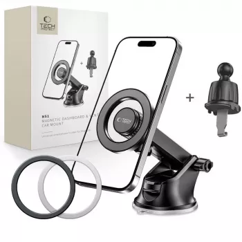 TECH-PROTECT N51 Magnetic MagSafe Dashboard & Vent Car Mount Black
