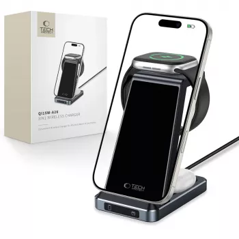 Tech-Protect QI15W-A26 3IN1 Wireless Charging Station Black