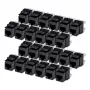 StarTech.com Cat6 Keystone Jack 24-Pack RJ45 Ethernet Keystone Connector UTP Cat6 Wall Outlet 180 Degree 110 Punch Down Black