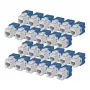 StarTech.com Cat6 Keystone Jack 24-Pack 180-Degree Tool-less RJ45 Ethernet Keystone Coupler, UTP, White