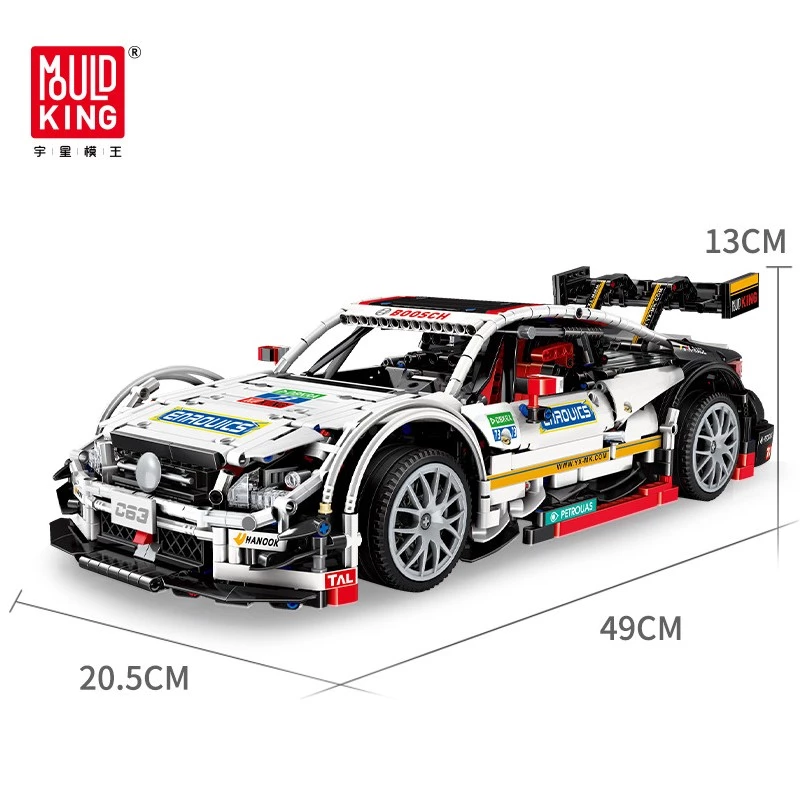 MOULD KING Mercedes-AMG C63 DTM Racing Car 1:8 Scale Building Blocks Set (2270 Pieces) - MK13075
