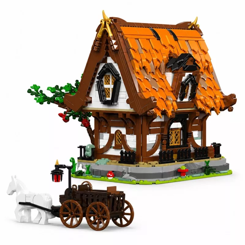 Mould King Medieval World Log Cabin 16054 Building Block Set (2192 Pieces)