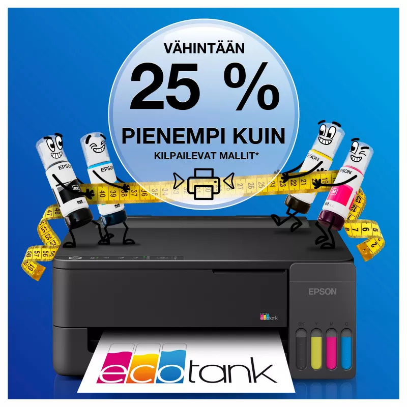 Epson EcoTank ET-1910 Multifunction Inkjet Printer - Colour - Print, Scan, Copy - A4, Legal - Up to 11 ppm Print - 100-Sheet Input - Wi-Fi