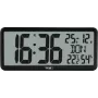 TFA 60.4525.01 Black Digital Radio Controlled Clock with Indoor Climate