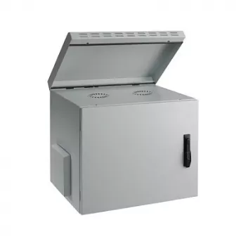 EFB-Elektronik 19 inch Wall-Mounted Enclosure IP55, 12U, Steel Door, Depth 450 mm, RAL 7035