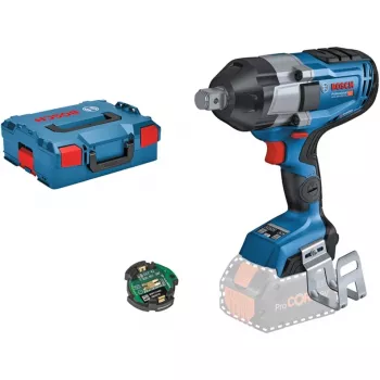 BOSCH Professional BITURBO GDS 18V-1050 HC Cordless Impact Wrench, 3/4 inch Square Drive, 18V, Solo (Blue/Black, Bluetooth, L-BOXX)