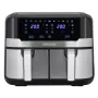 HEINRICH'S HFR 8214 Double Hot Air Fryer 2 x 4.5 L = 9.0 L 1300-2400 W Black-Silver
