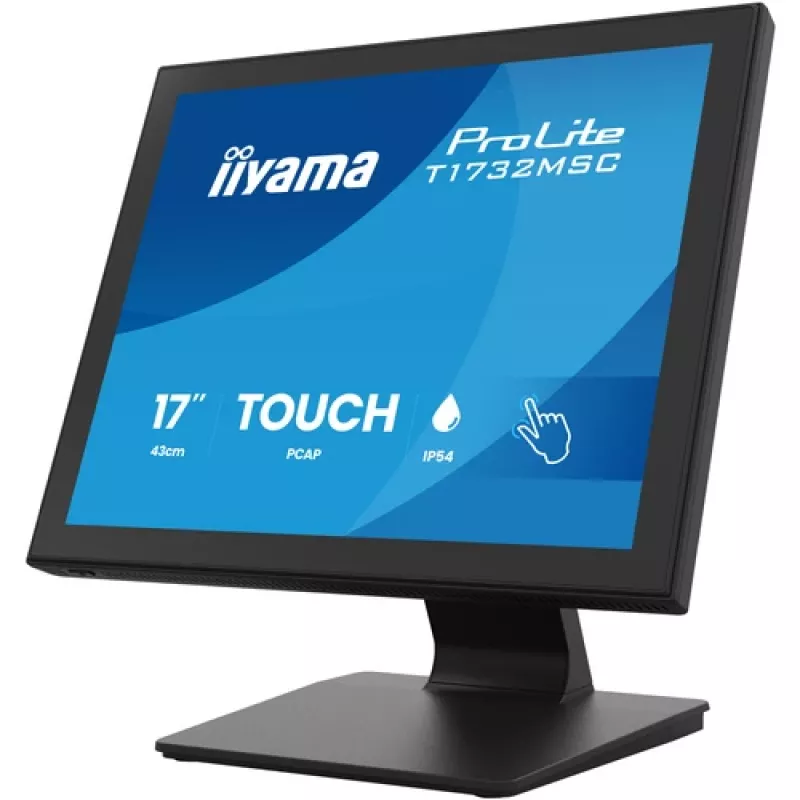 IIYAMA ProLite T1732MSC-B2S 17 inch PCAP Touch Monitor, 1280x1024, TN LED, 10-Point Multi-Touch, Black