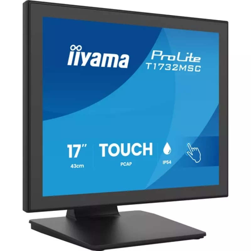 IIYAMA ProLite T1732MSC-B2S 17 inch PCAP Touch Monitor, 1280x1024, TN LED, 10-Point Multi-Touch, Black