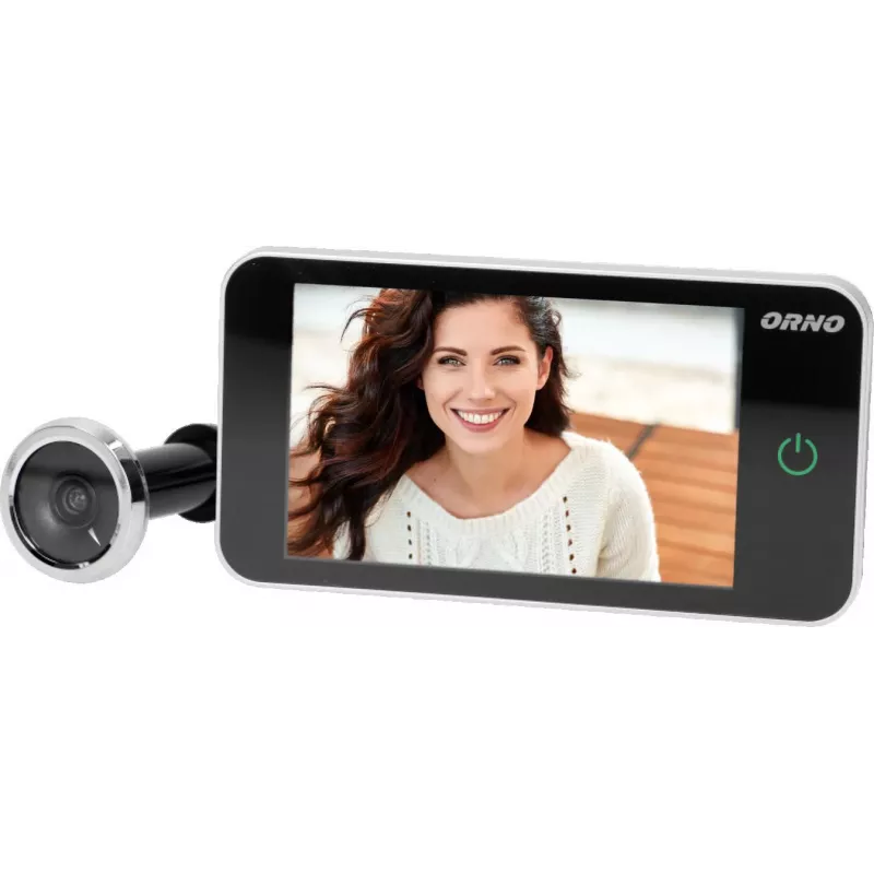 ORNO OR-WIZ-1107 Optical Door Viewer - Chrome Finish, 200° Wide Angle, Brass Construction