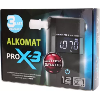 AlcoFind PRO-X-3 Breathalyzer with Mouthpieces, 12-Month Calibration
