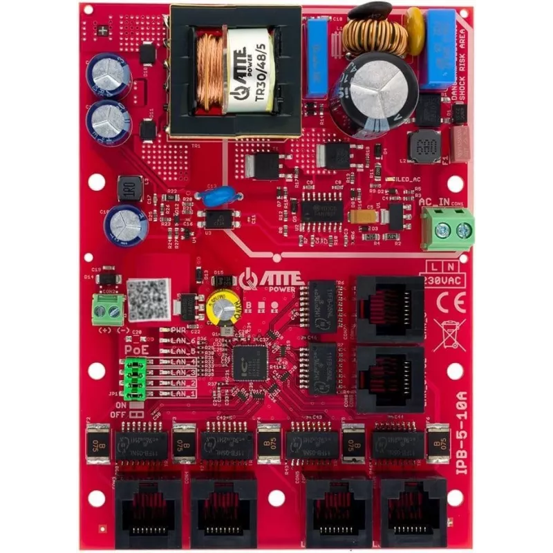 ATTE IPB-5-10A-OF 6-Port PoE Switch with Integrated Power Supply