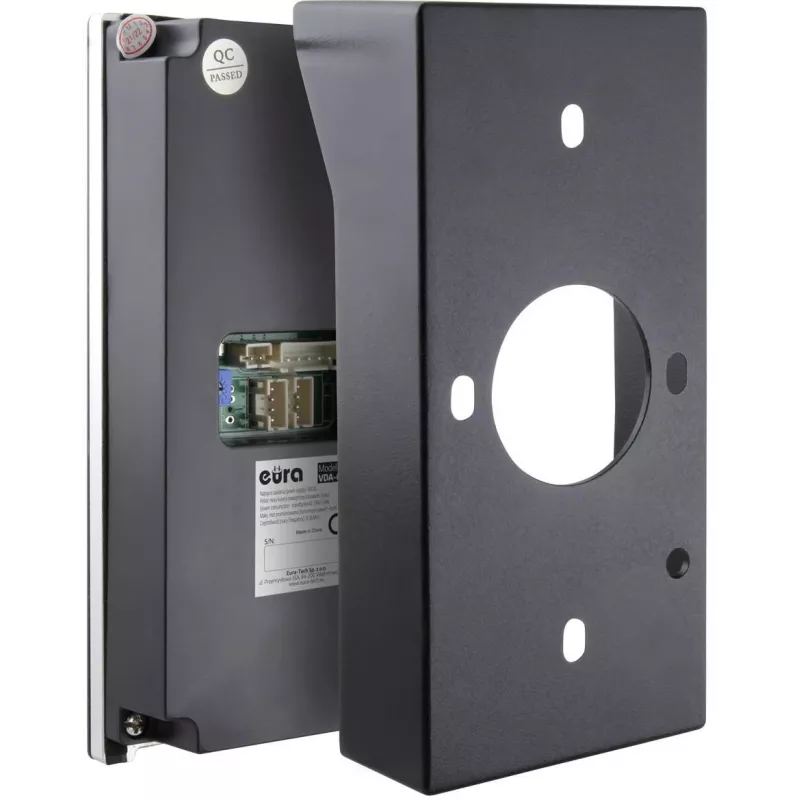 Eura VDP-80C5 Two-Family Video Intercom System, Black, 2x 7 inch LCD, FHD, 2 Entrances, 1080p Camera, RFID Reader, Surface Mount