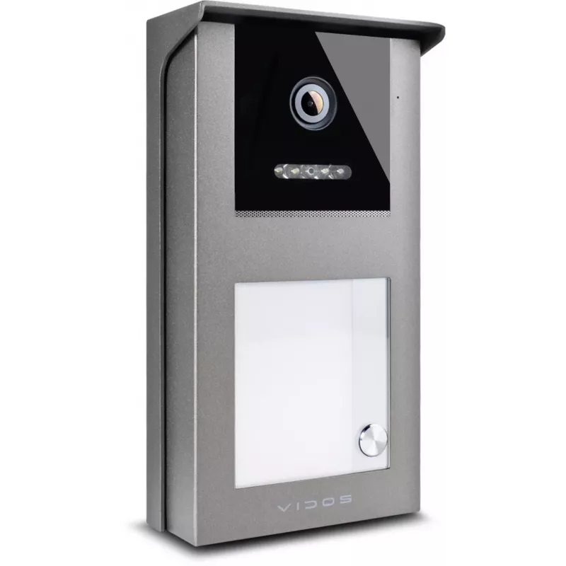 VIDOS IPX S101-1 Outdoor Panel with RFID Reader, 2MP Camera, PoE, Black