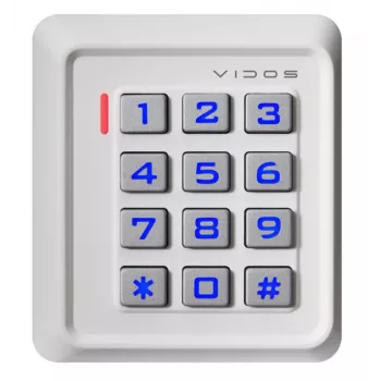 VIDOS ZS40W PIN Code and RFID Proximity Card Access Control Reader, IP68, Zinc Alloy, 2000 Users