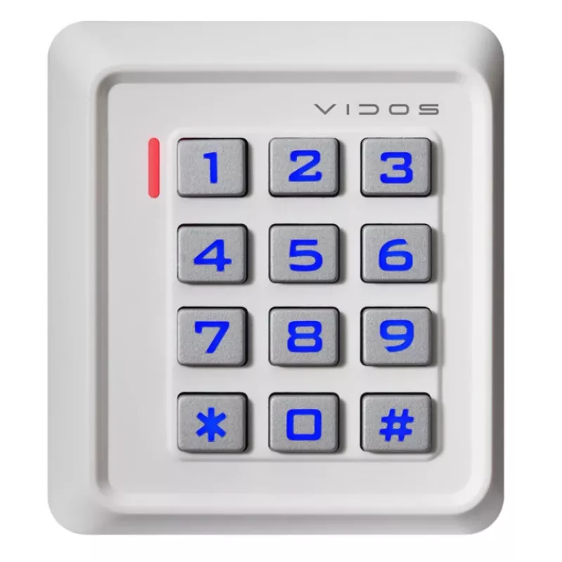 VIDOS ZS40W PIN Code and RFID Proximity Card Access Control Reader, IP68, Zinc Alloy, 2000 Users