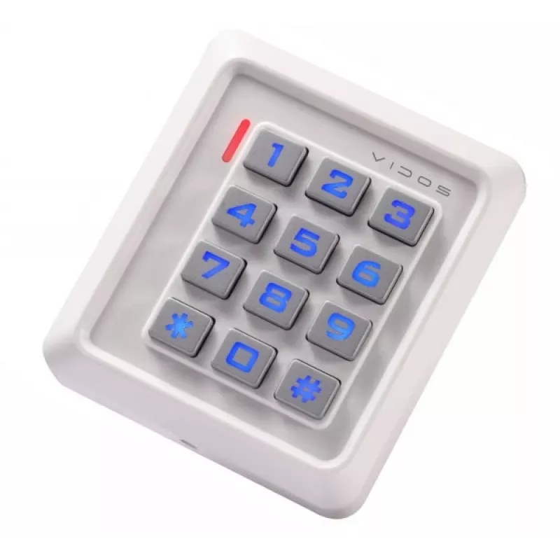 VIDOS ZS40W PIN Code and RFID Proximity Card Access Control Reader, IP68, Zinc Alloy, 2000 Users