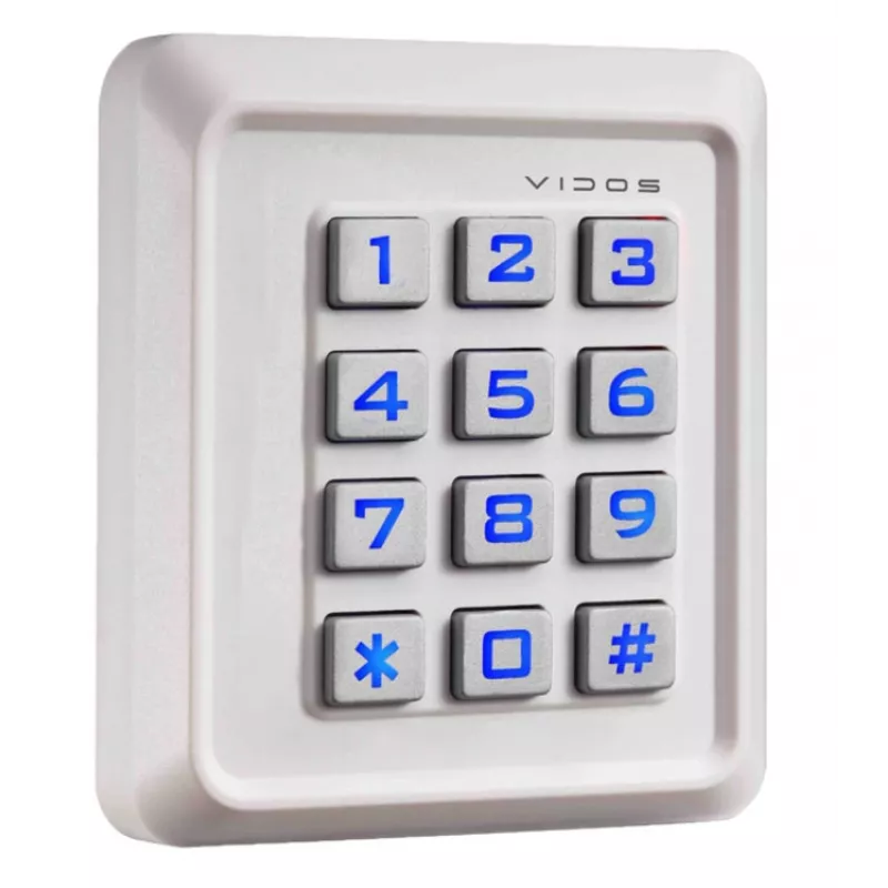 VIDOS ZS40W PIN Code and RFID Proximity Card Access Control Reader, IP68, Zinc Alloy, 2000 Users