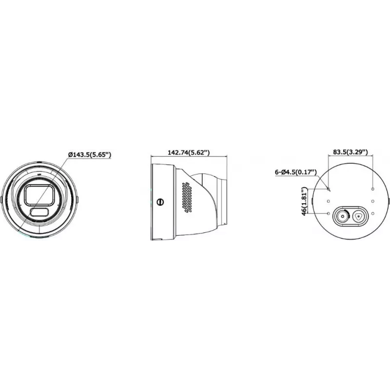 Hikvision DS-2CD2H123G2-LIZS2UY/SL(2.8-12mm)/O-STD 2MP AcuSense Turret IP Camera with Strobe Light and Audio Warning