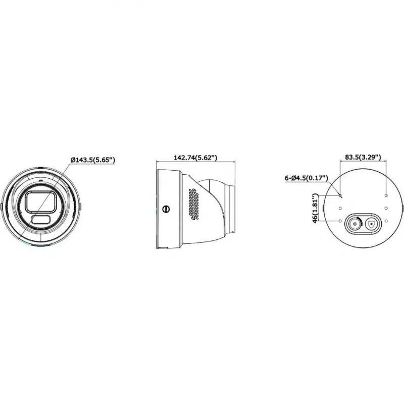 Hikvision DS-2CD2H123G2-LIZS2UY/SL(2.8-12mm)/O-STD 2MP AcuSense Turret IP Camera with Strobe Light and Audio Warning