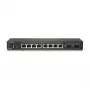 SonicWall Switch SWS12-8 - Managed Gigabit Ethernet Switch - 8 x 10/100/1000 + 2 x Gigabit SFP - Desktop