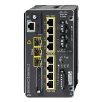 CISCO IE-3500-8P3S-A Industrial Managed Switch, 8 GE PoE+ and 3 GE SFP Modular, NA