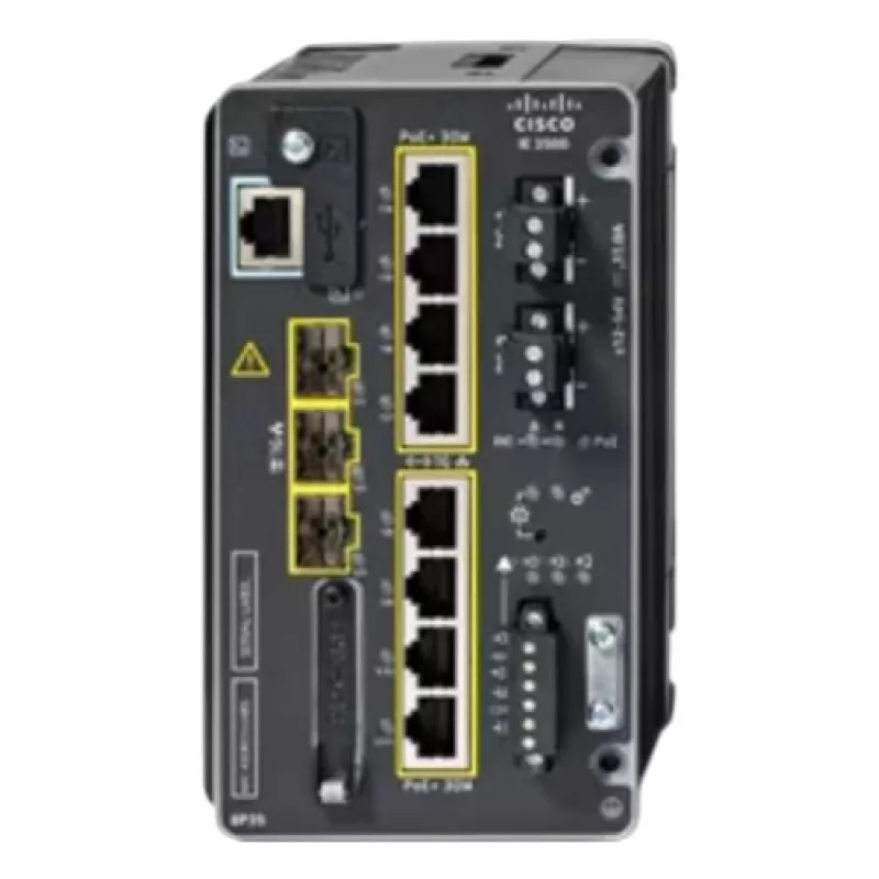 CISCO IE-3500-8P3S-A Industrial Managed Switch, 8 GE PoE+ and 3 GE SFP Modular, NA