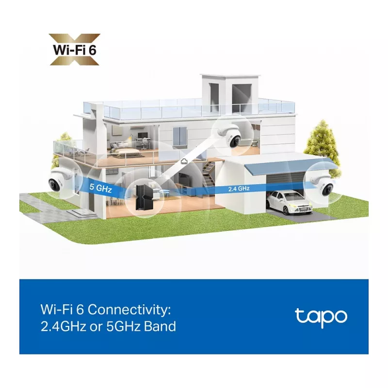 TP-LINK Tapo C560WS V1 Network Surveillance Camera - Pan/Tilt - Outdoor - Weatherproof - Color Night Vision - 8 MP - 4K UHD - Fixed Focal Length - Audio - Wireless - Wi-Fi 6 - 802.11ax