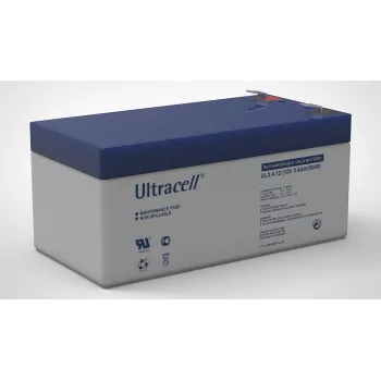 ULTRACELL UL3.4-12 AGM Battery 12V 3.4Ah