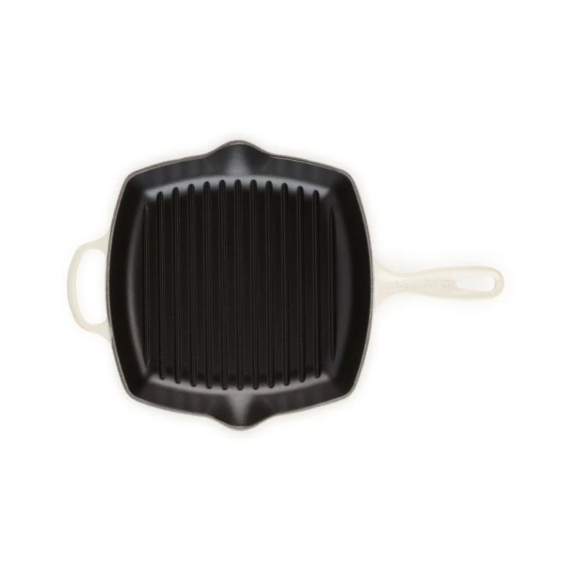 Le Creuset Signature Square Grill Pan 26cm Meringue