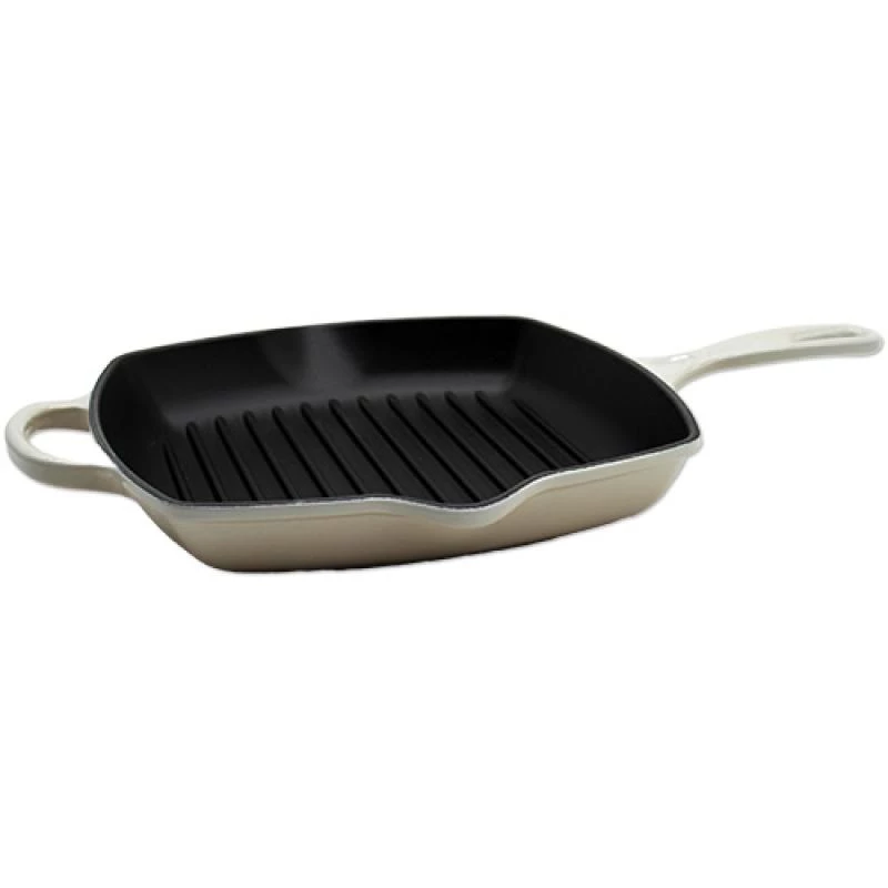 Le Creuset Signature Square Grill Pan 26cm Meringue