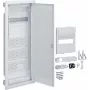HAGER Volta Hybrid Flush-Mounted Distribution Board, 12 Modules, 1 Row, 3 Mounting Plates, 230V Socket, White (RAL 9010)
