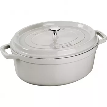 STAUB La Cocotte Cast Iron Oval Pot 3.2 L, Truffle Grey