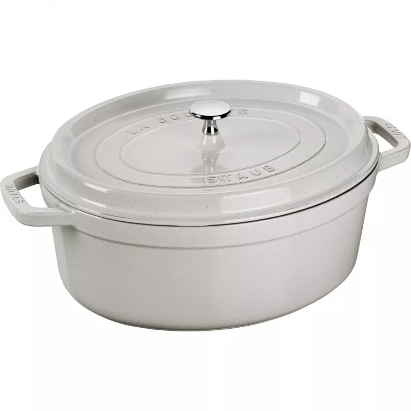 STAUB La Cocotte Cast Iron Oval Pot 3.2 L, Truffle Grey