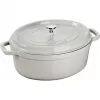 STAUB La Cocotte Cast Iron Oval Pot 3.2 L, Truffle Grey